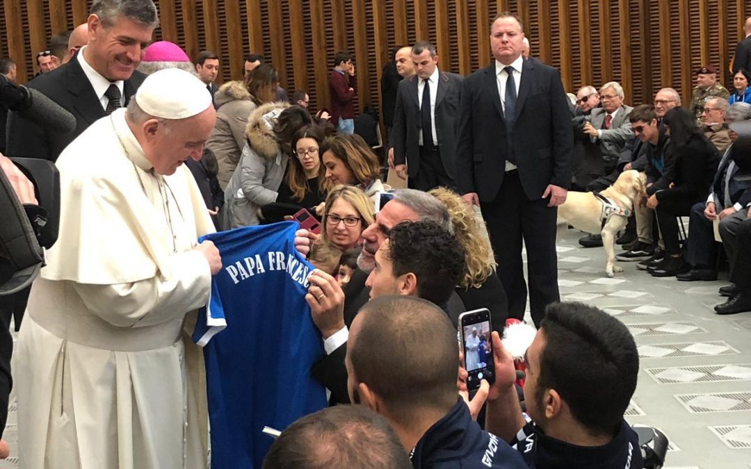 Calcio amputati: Nazionale e Scuola FISPES all’evento “Il calcio che amiamo” in Vaticano con Papa Francesco