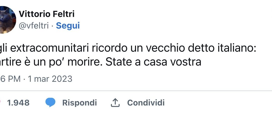 Migranti morti. Il sindaco di Portici, Enzo Cuomo, commenta il tweet di Feltri: “E’ vergognoso”