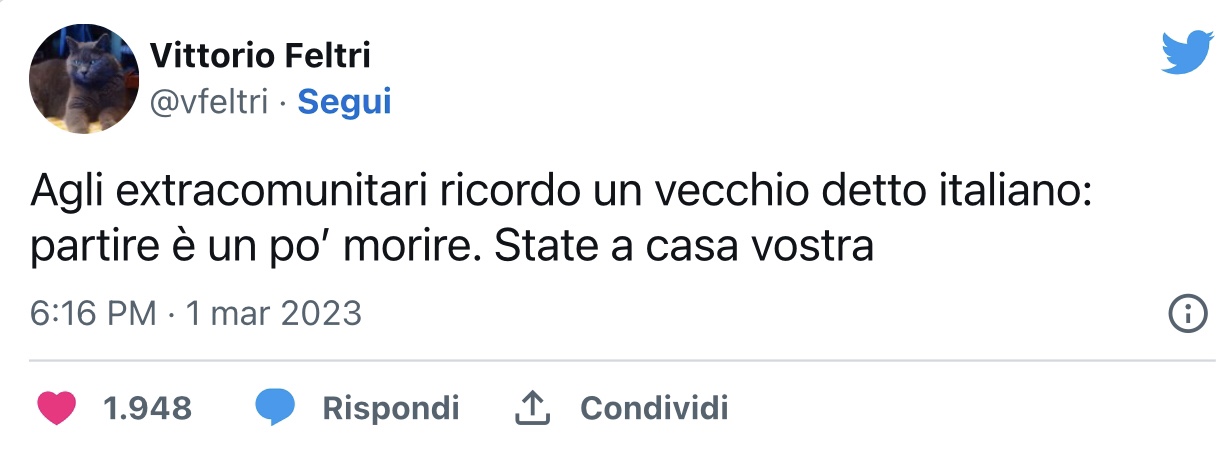 Migranti morti. Il sindaco di Portici, Enzo Cuomo, commenta il tweet di Feltri: “E’ vergognoso”