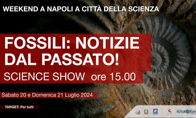 Città della Scienza, science show su giochi di terra e fossili.